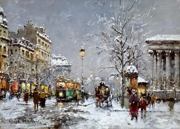  Madeleine Painting - AB place de la madeleine winter Paris
